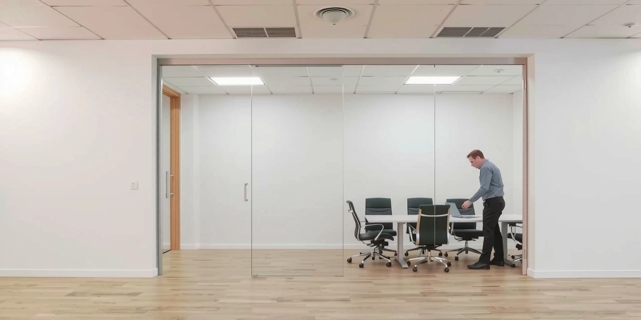 Clean glass partition