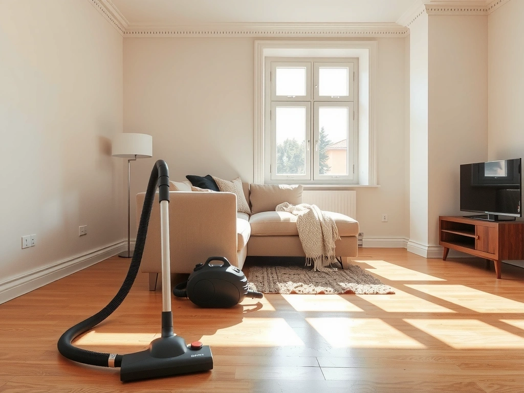 A serene, well-organized Prague apartment interior